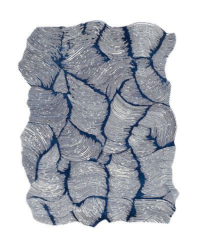 Дизайнерский ковер Италия Blue Waves