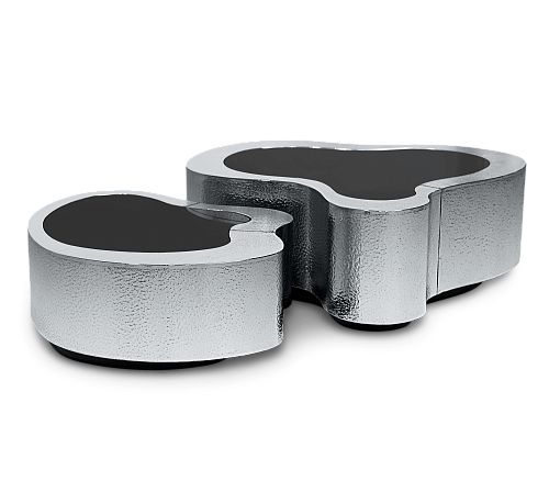 Журнальный столик Crest Hammered Stainless Steel Set