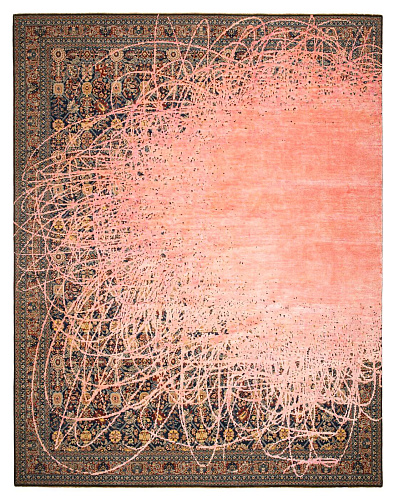 Ковер Tabriz Canal Buzz Navyblue Pink Silk