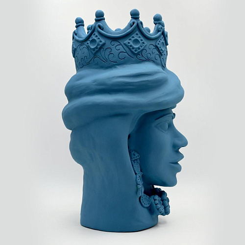 Синяя матовая скульптура Moor's Head