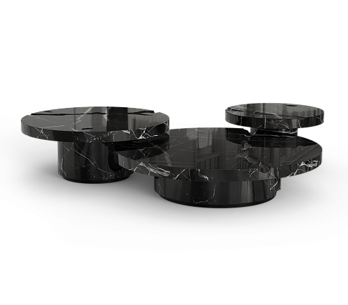 Журнальный столик Dominion Nero Marquina 3-Piece Set