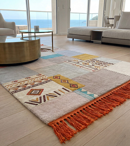 Ковер ручной работы Patchwork Grid