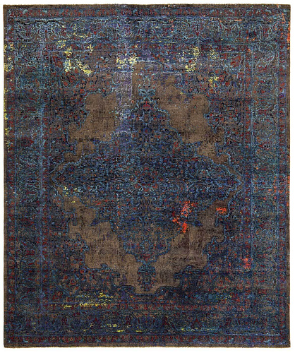 Ковер Tabriz Fashion Artwork 8 Brown Blue Silk