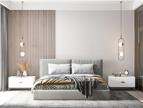 Ковер индийский однотонный серый Shiny