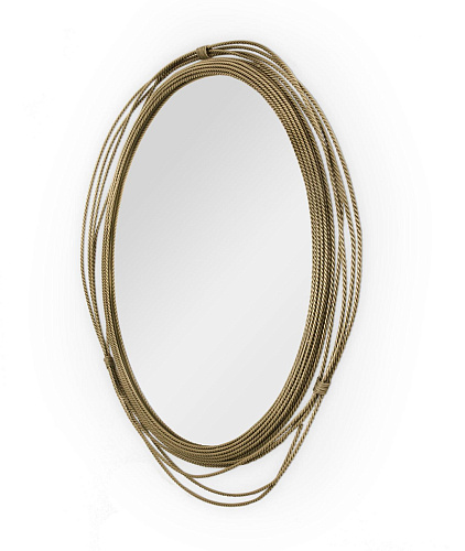 Настенное зеркало Round Brass