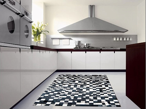 Ковер из натуральной кожи Mosaic Black & White
