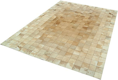 Бежевый ковер из кожи Mosaic Beige