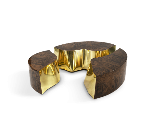 Журнальный столик Fissure Oval Walnut