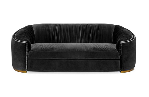 Антрацитовый изогнутый диван Premium Comfort