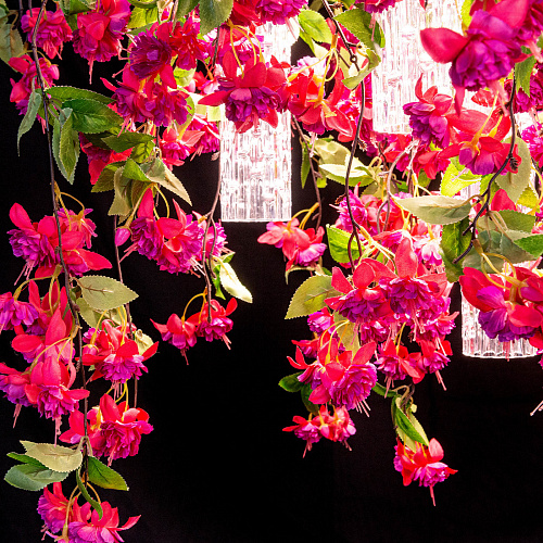Большая каскадная люстра Pink Cascade