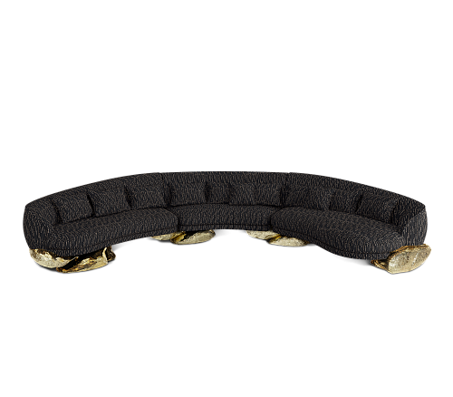 Диван Angora Black Curved