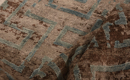 Ковер из бамбукового шелка индийский Abstract