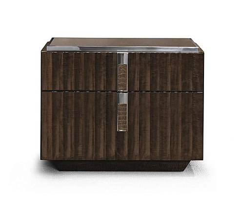 Тумбочка ліжка зі шкіряними вставками