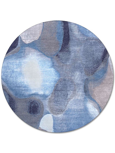 Роскошный ковер Round Blue Grey