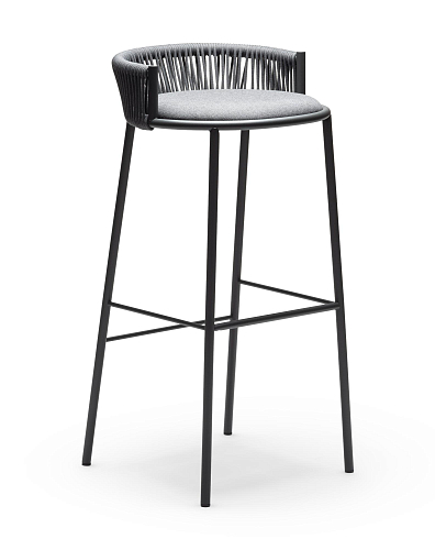Уличный серый барный стул SG-80 Millie