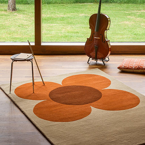 Килим Flower Placement Pumpkin/Ecru