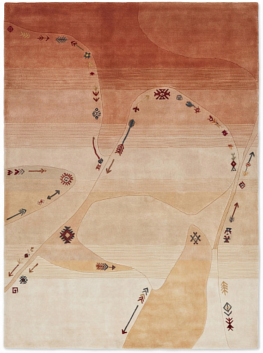 Ковер авторский Abstract Path Terracotta