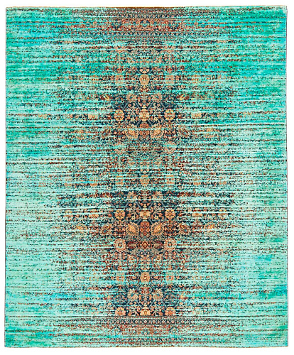 Ковер Tabriz Canal Stomped Navyblue Neonphirozi Silk