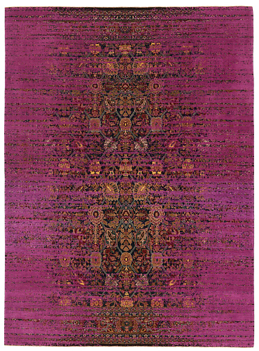 Ковер Tabriz Canal Stomped Navyblue Neonpink Cotton