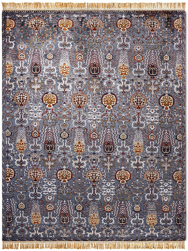 Элитный узелковый ковер ручной работы Isfahan Charcoal