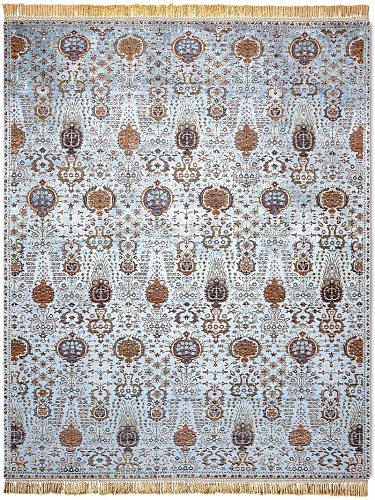 Эксклюзивный узелковый ковер ручной работы Isfahan Light Blue