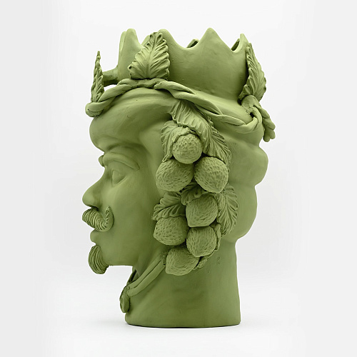 Зелёная матовая скульптура Moor's Head