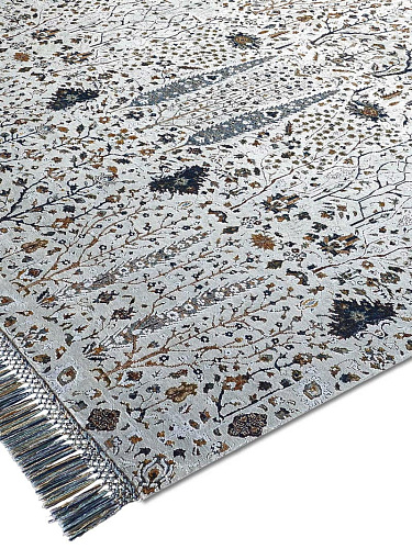 Изящный узелковый ковер ручной работы Pine Garden Silver