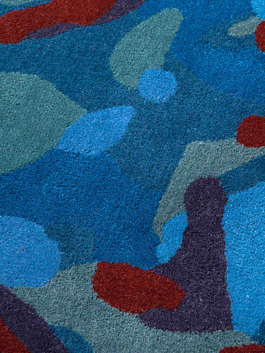 Эксклюзивный ковер ручной работы Camouflage Macro Blue