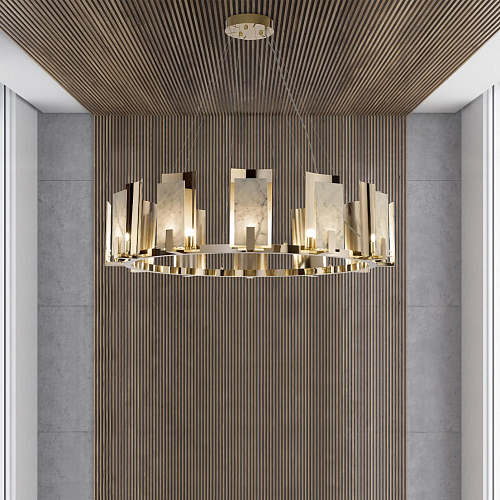 Круглая люстра Carrara Gold