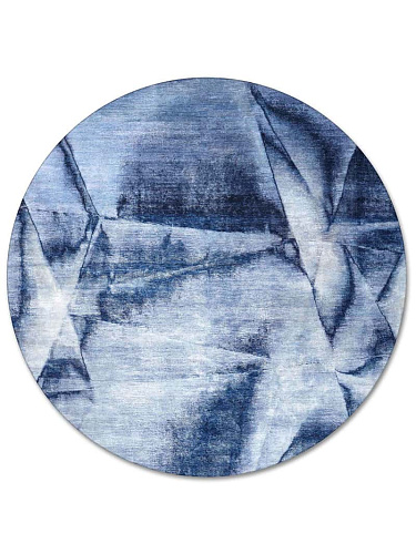 Оригинальный ковер ручной работы Round Navy Blue