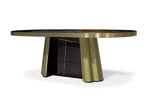 Обеденный стол Decovita Black & Gold Granite