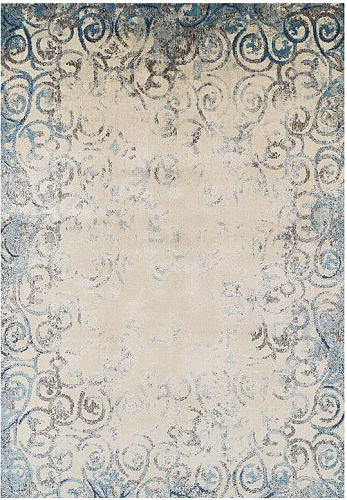 Ковер синий дизайнерский Antique