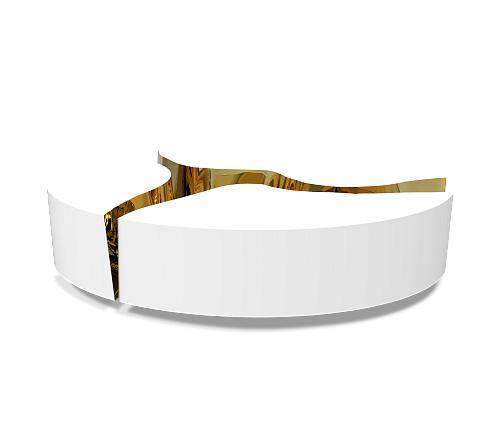 Журнальный столик Fissure Oval White