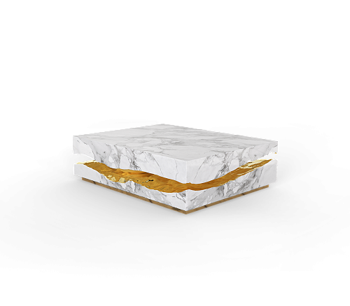 Журнальный столик Boulder Carrara Marble Table