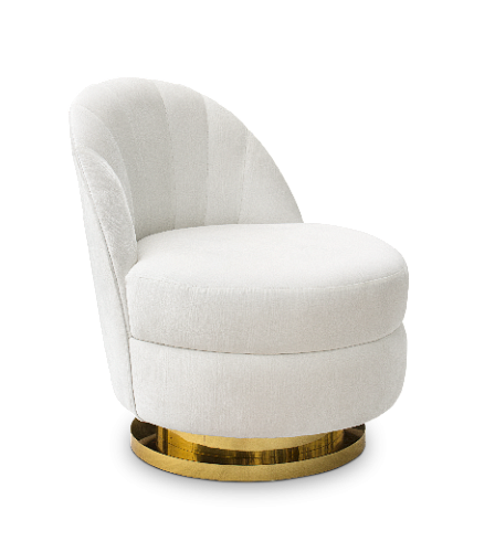 Одноместный белый диван Galen