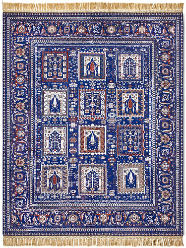 Оригинальный ковер ручной работы Mughal Blue