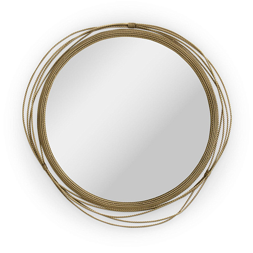 Настенное зеркало Round Brass