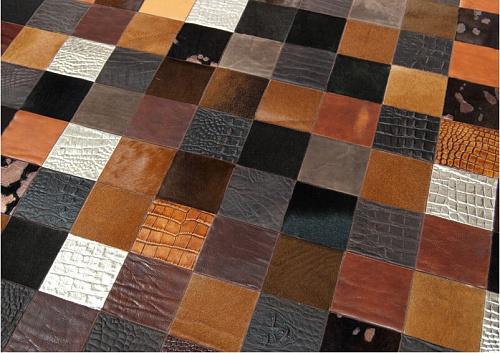 Ковер из натуральной кожи Mosaic Multicolour