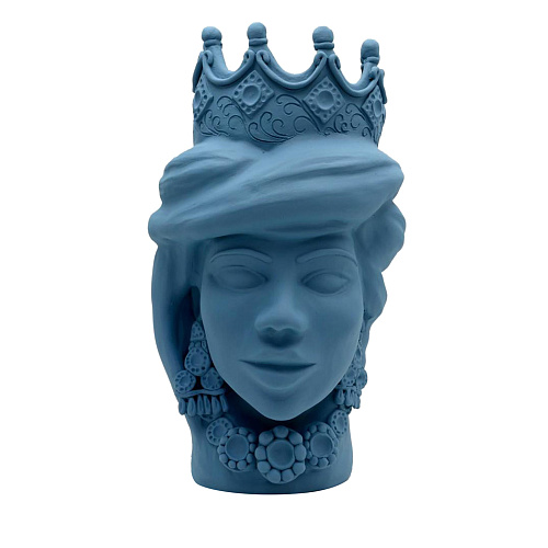 Синяя матовая скульптура Moor's Head