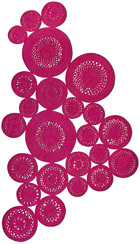 Ковер ручной работы Rope Pink