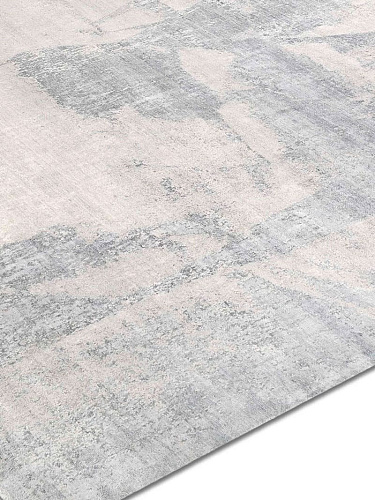 Оригинальный узелковый ковер ручной работы Grey / Beige
