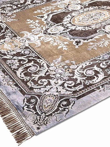 Эксклюзивный узелковый ковер ручной работы Aubusson Brown