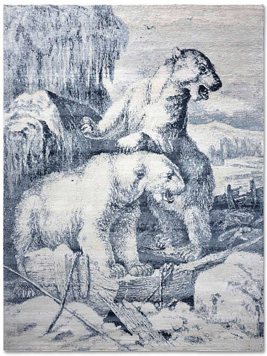 Роскошный ковер ручной работы Polar Bear