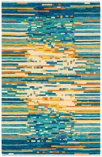 Ковер авторский Pixel Wave Teal