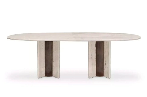 Обеденный стол Parisian Travertine Marble Oval
