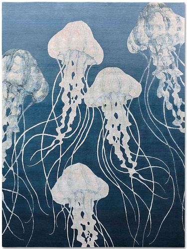 Премиальный узелковый ковер ручной работы Jellyfish