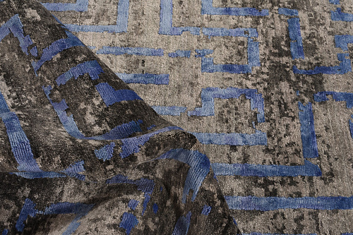 Ковер из бамбукового шелка индийский Abstract