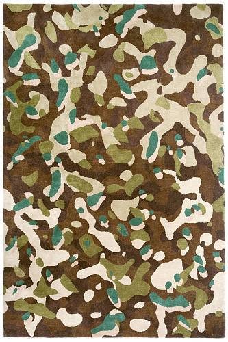 Эксклюзивный ковер ручной работы Camouflage Macro Brown