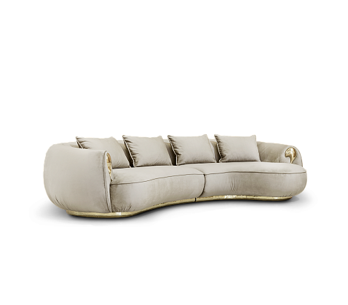 Диван Solara Cream Curved Luxe