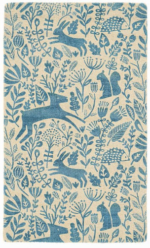 Шерстяной ковер премиум Kelda Kobalt